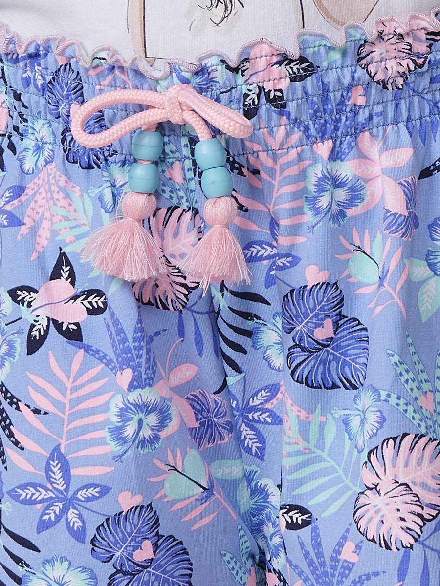 Short Niña Efecto Falda Cintura Paperbag – Koroshi Azul