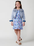Vestido Niña Tirantes Flores Exóticas – Koroshi Azul