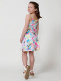 Vestido Niña Tirantes Estampado Acuarela – Koroshi Multicolor