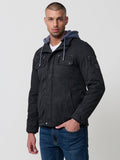 Chaqueta Cazadora Militar Hombre Algodón con Capucha – Koroshi 2521JA22