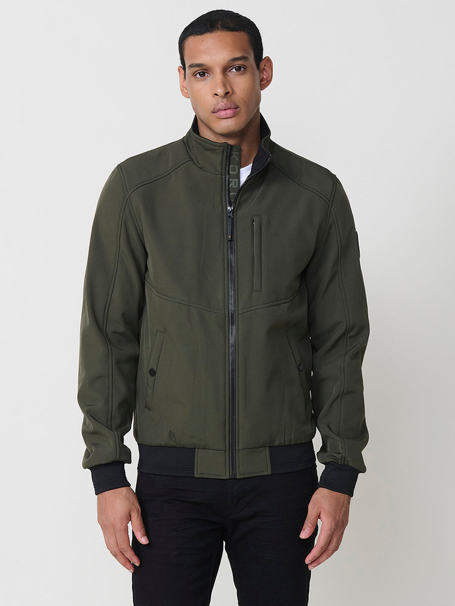 Cazadora Bomber Hombre Cuello Alto – Koroshi Kaki