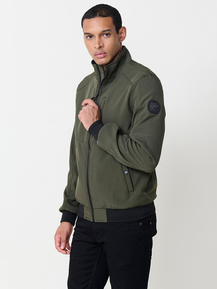 Cazadora Bomber Hombre Cuello Alto – Koroshi Kaki