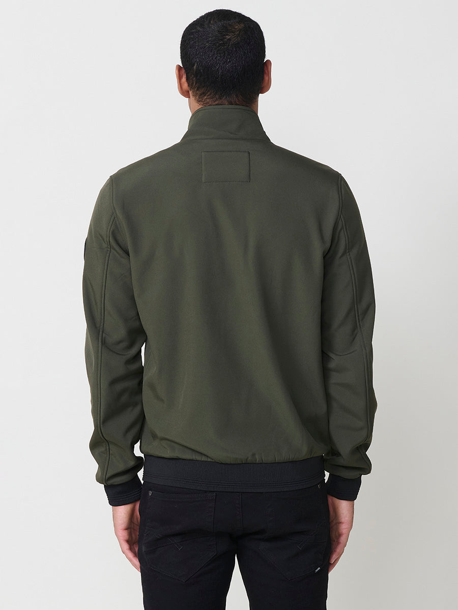 Cazadora Bomber Hombre Cuello Alto – Koroshi Kaki