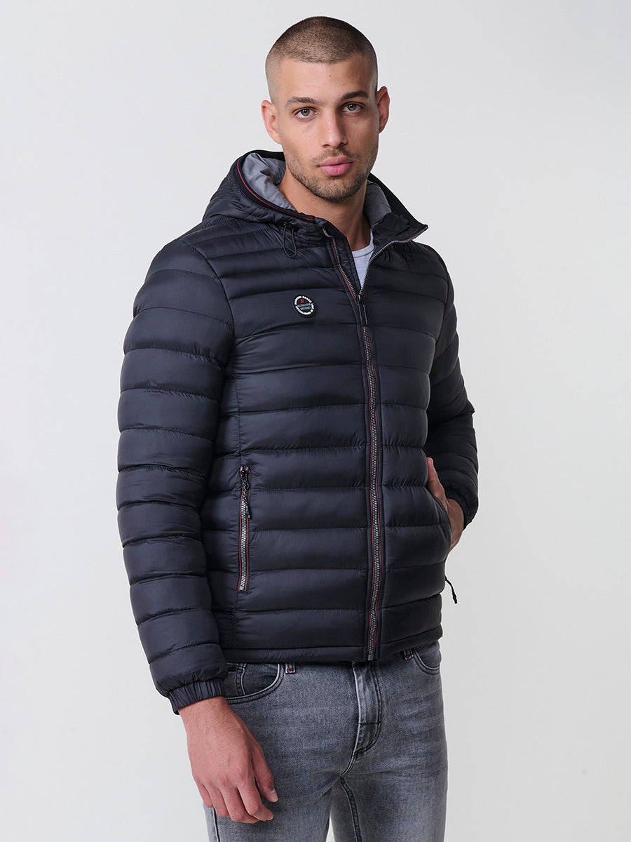 Chaqueta Acolchada Hombre Tipo Plumífero con Capucha – Koroshi 2521JA49