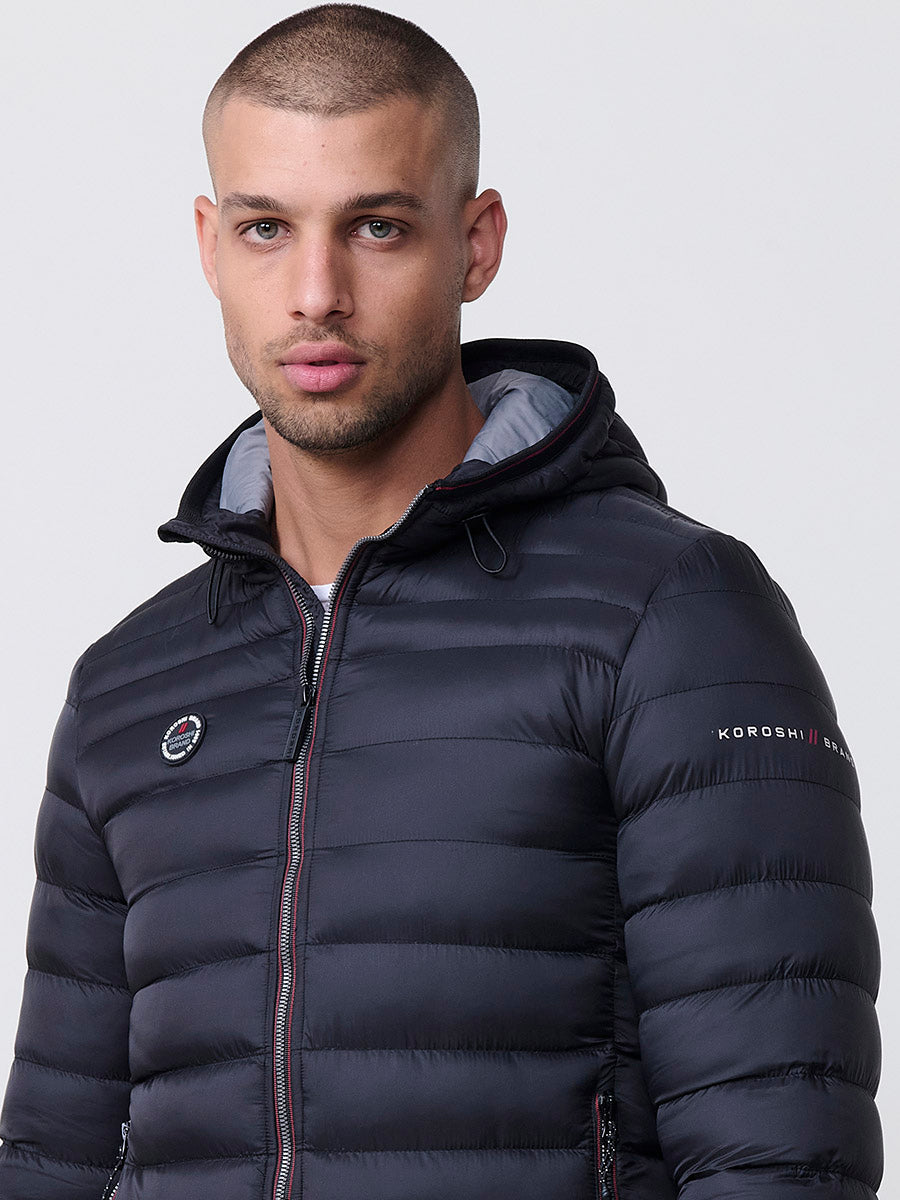 Chaqueta Acolchada Hombre Tipo Plumífero con Capucha – Koroshi 2521JA49