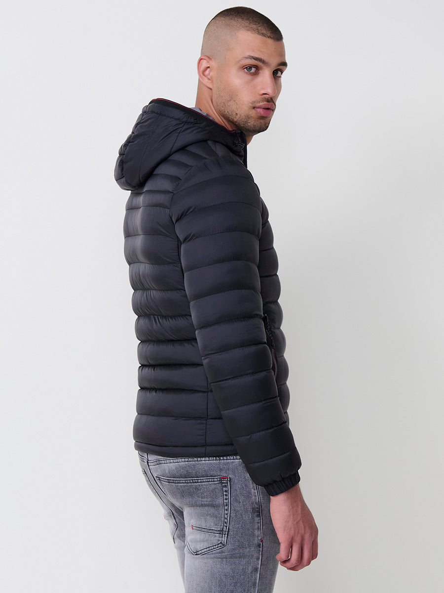 Chaqueta Acolchada Hombre Tipo Plumífero con Capucha – Koroshi 2521JA49