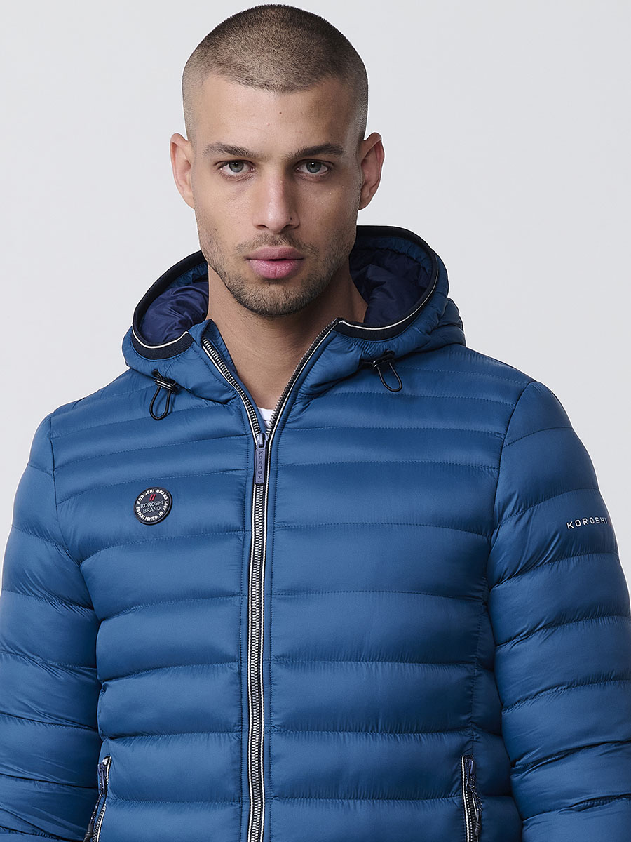 Chaqueta Acolchada Hombre Tipo Plumífero con Capucha – Koroshi 2521JA49