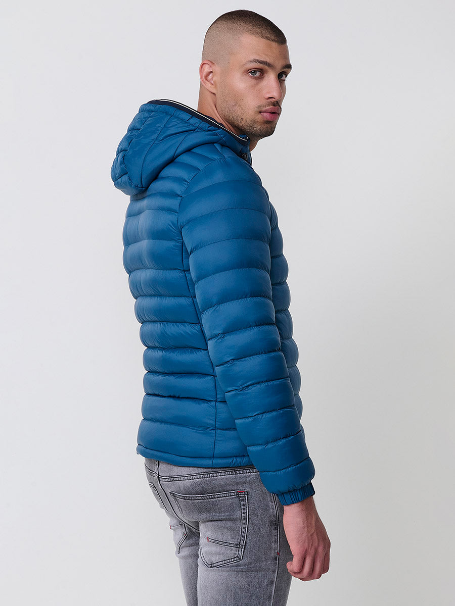 Chaqueta Acolchada Hombre Tipo Plumífero con Capucha – Koroshi 2521JA49