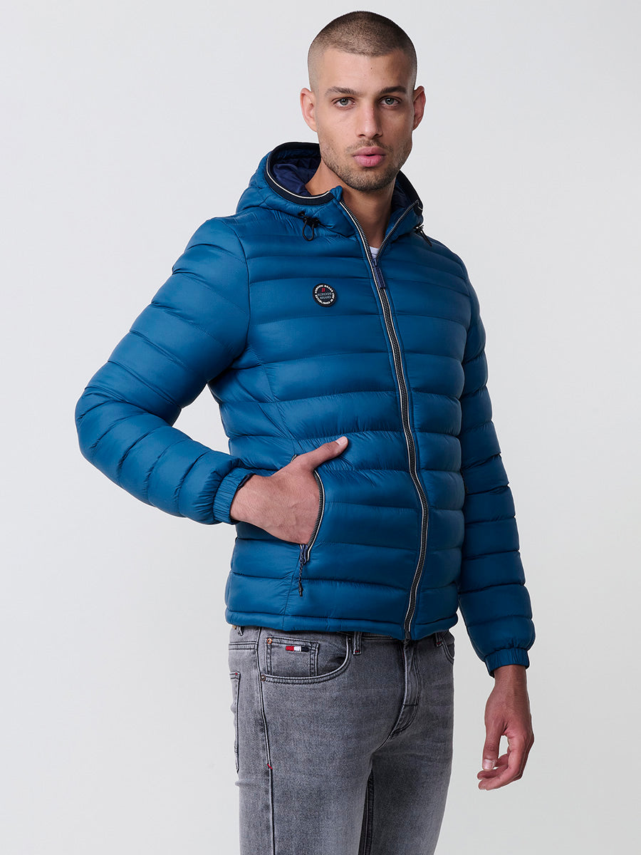 Chaqueta Acolchada Hombre Tipo Plumífero con Capucha – Koroshi 2521JA49