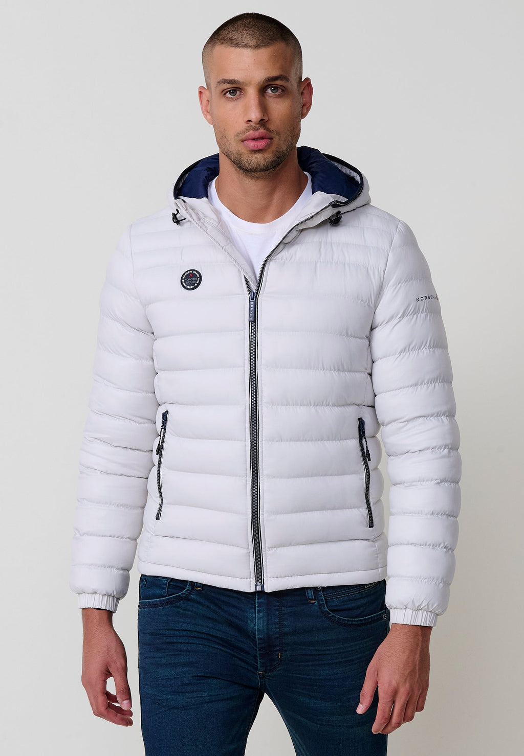 Chaqueta Acolchada Hombre Tipo Plumífero con Capucha – Koroshi 2521JA49