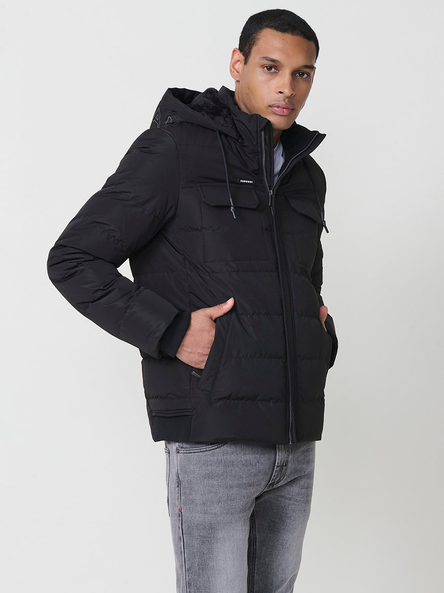 Chaqueta Acolchada Hombre con Capucha – Koroshi 2521JA56