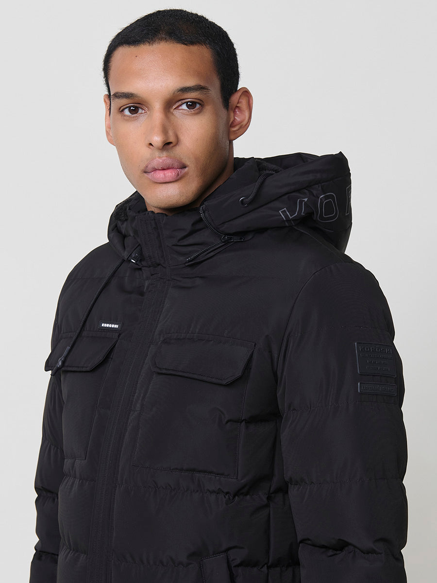 Chaqueta Acolchada Hombre con Capucha – Koroshi 2521JA56