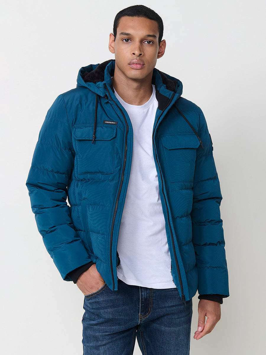 Chaqueta Acolchada Hombre con Capucha – Koroshi 2521JA56