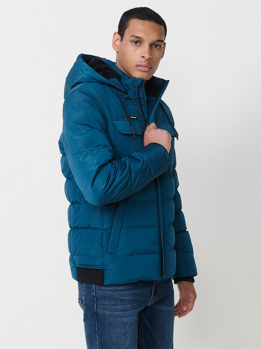 Chaqueta Acolchada Hombre con Capucha – Koroshi 2521JA56