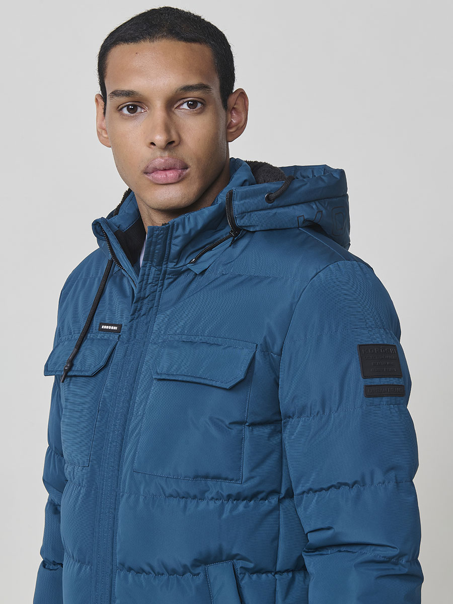 Chaqueta Acolchada Hombre con Capucha – Koroshi 2521JA56
