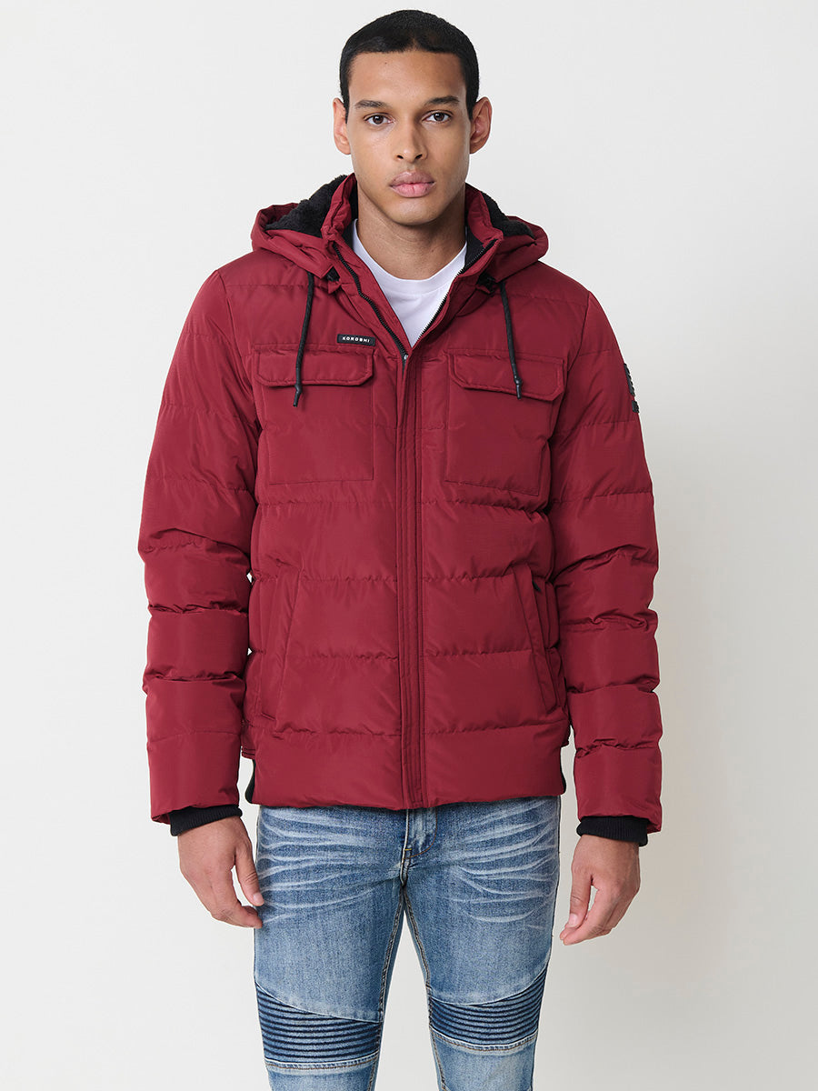 Chaqueta Acolchada Hombre con Capucha – Koroshi 2521JA56