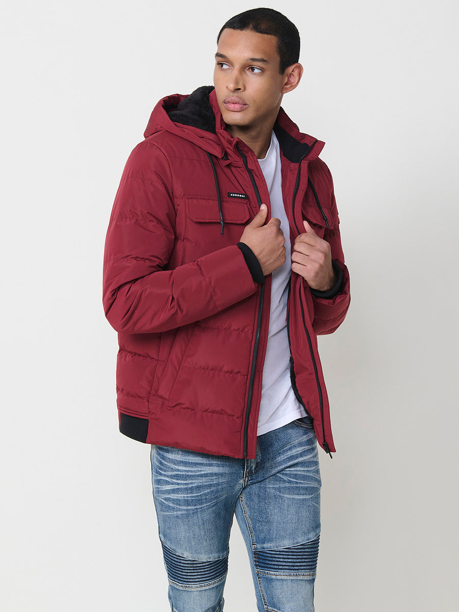 Chaqueta Acolchada Hombre con Capucha – Koroshi 2521JA56
