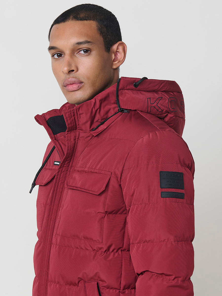 Chaqueta Acolchada Hombre con Capucha – Koroshi 2521JA56