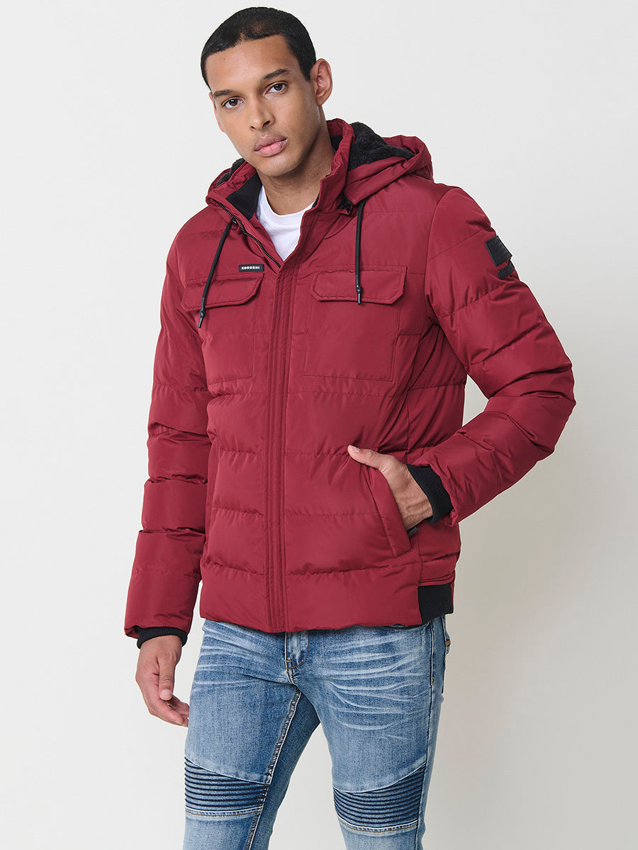 Chaqueta Acolchada Hombre con Capucha – Koroshi 2521JA56