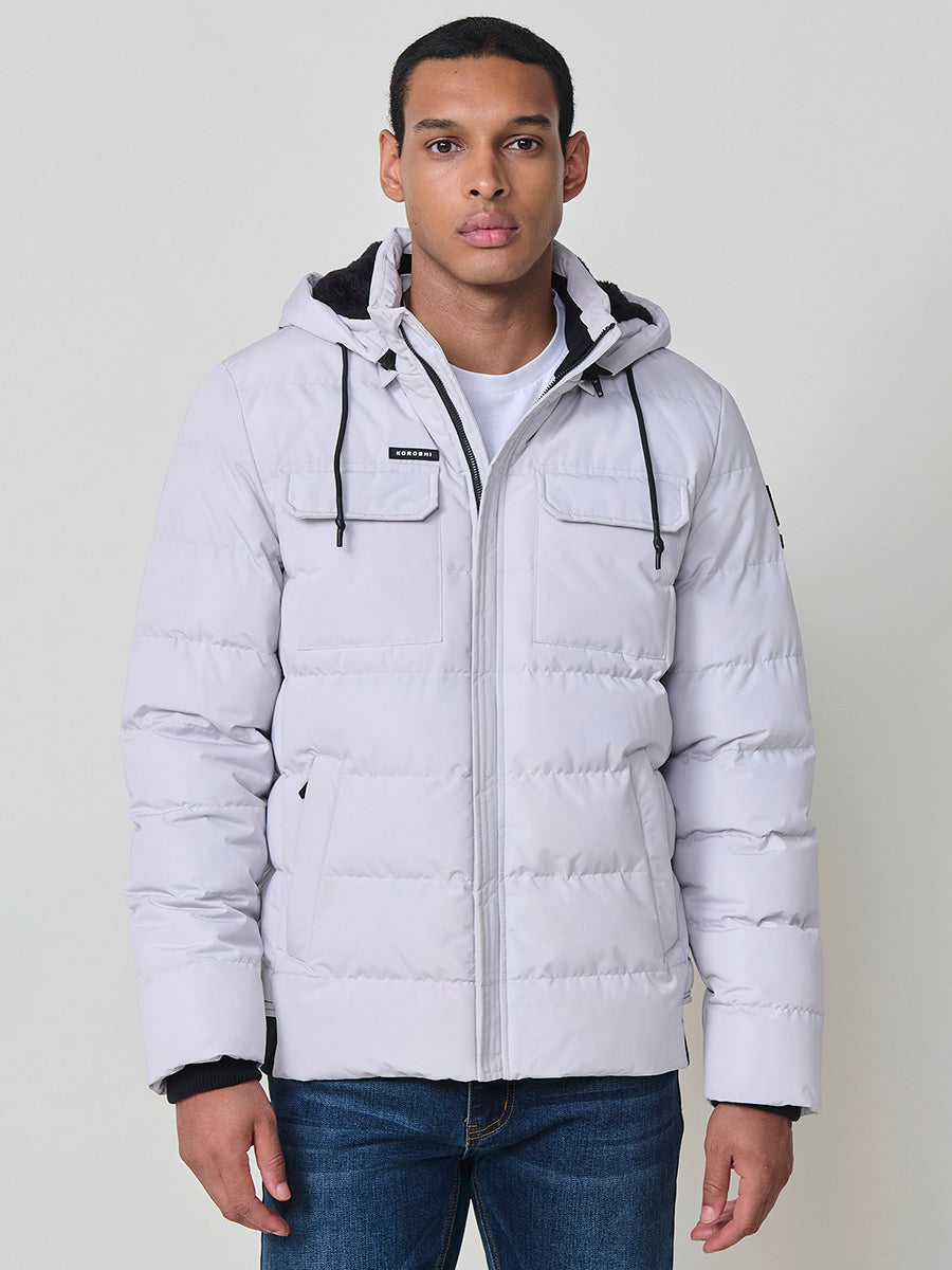 Chaqueta Acolchada Hombre con Capucha – Koroshi 2521JA56
