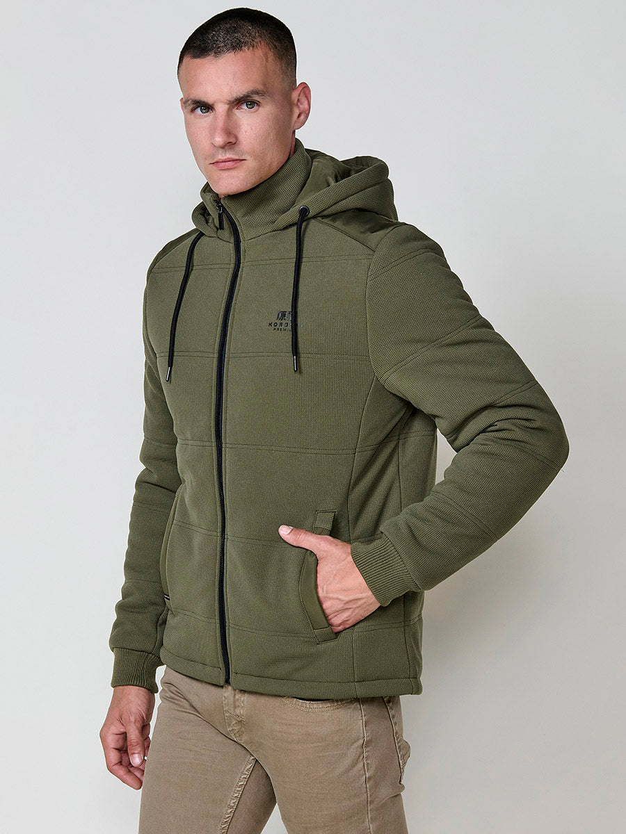 Cazadora Acolchada Hombre con Capucha y Cuello Alto – Koroshi 2521JA79