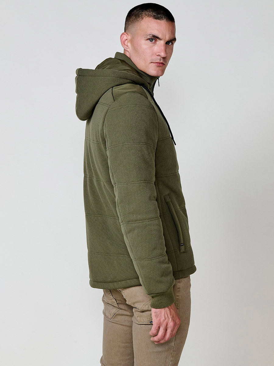 Cazadora Acolchada Hombre con Capucha y Cuello Alto – Koroshi 2521JA79