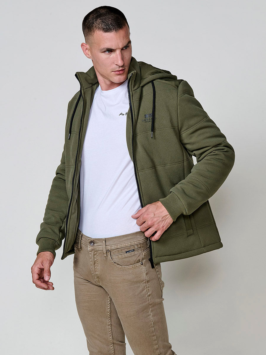 Cazadora Acolchada Hombre con Capucha y Cuello Alto – Koroshi 2521JA79