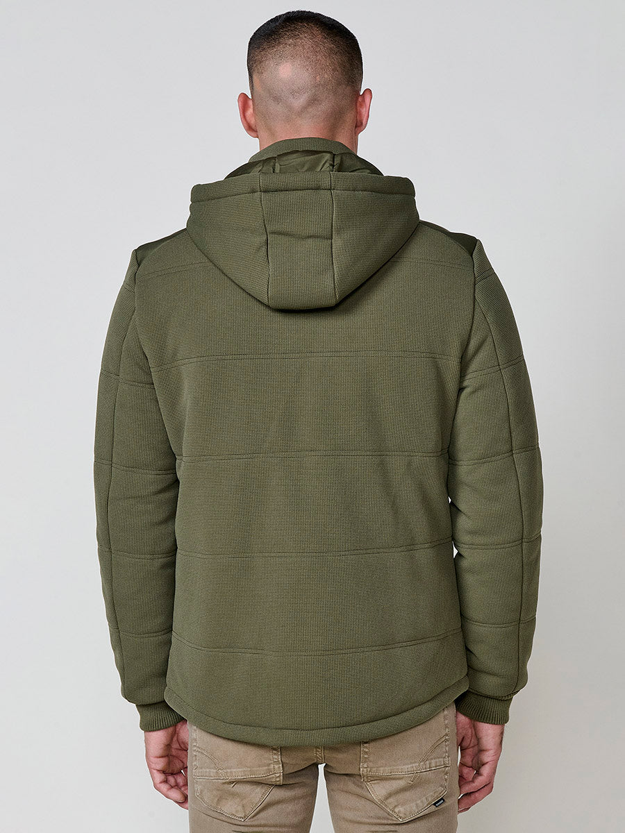 Cazadora Acolchada Hombre con Capucha y Cuello Alto – Koroshi 2521JA79