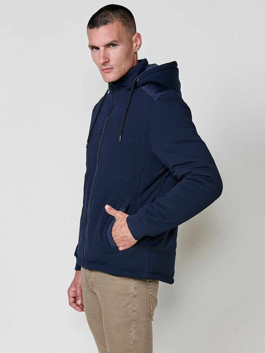 Cazadora Acolchada Hombre con Capucha y Cuello Alto – Koroshi 2521JA79