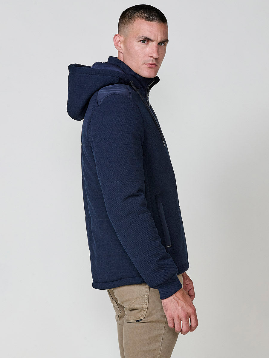 Cazadora Acolchada Hombre con Capucha y Cuello Alto – Koroshi 2521JA79