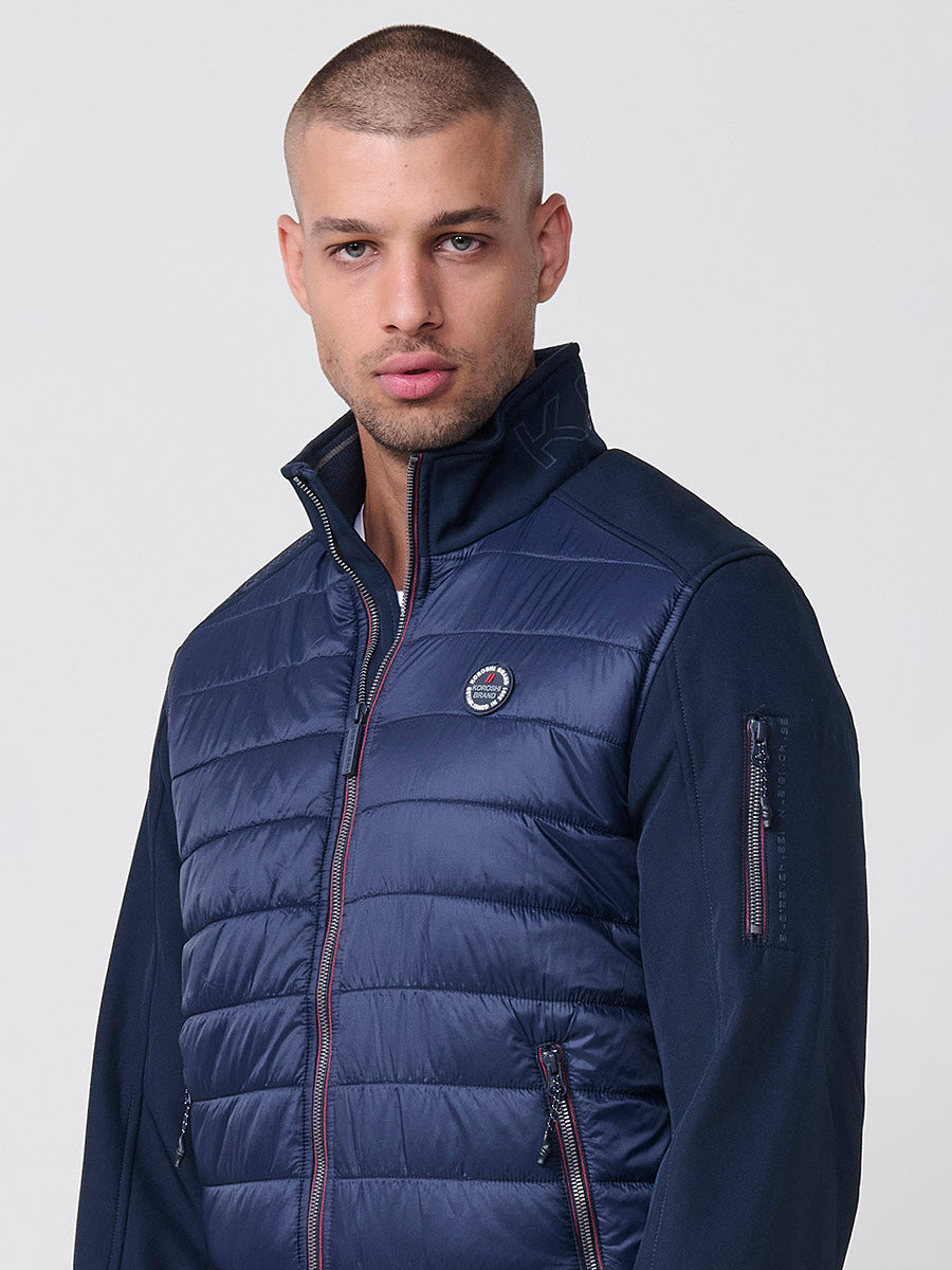Cazadora Acolchada Hombre Cuello Alto Combinada – Koroshi Navy