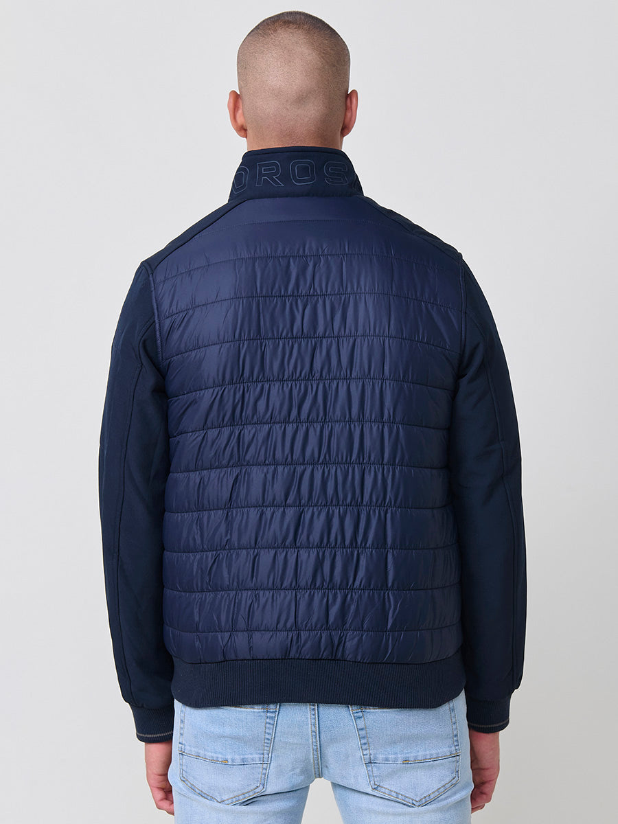 Cazadora Acolchada Hombre Cuello Alto Combinada – Koroshi Navy