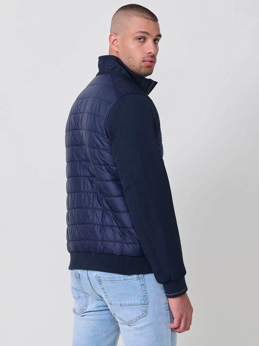 Cazadora Acolchada Hombre Cuello Alto Combinada – Koroshi Navy
