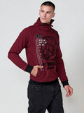 Sudadera Hombre Cuello Alto con Cremallera y Estampado – Koroshi 2521SU17