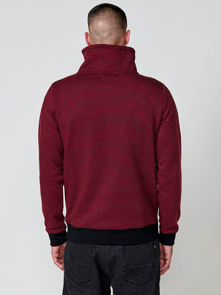 Sudadera Hombre Cuello Alto con Cremallera y Estampado – Koroshi 2521SU17