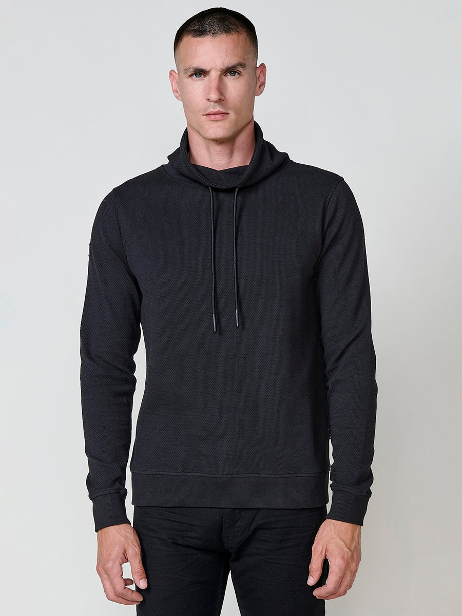 Sudadera Hombre Cuello Alto con Cordón Ajustable – Koroshi 2521SU32