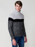 Jersey Punto Hombre Cuello Alto Cruzado Color Block – Koroshi 2521TR30