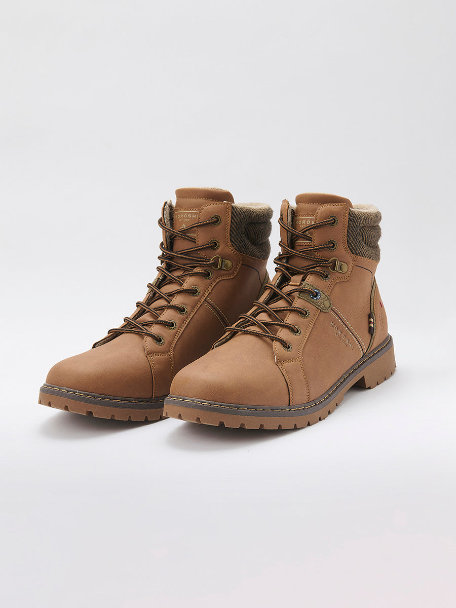 Bota de Montaña Hombre Caña Alta con Cordones Marrón – Koroshi 2521XC05