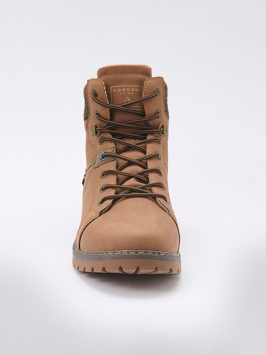Bota de Montaña Hombre Caña Alta con Cordones Marrón – Koroshi 2521XC05