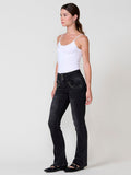 Jeans Boot Cut Mujer Corset Tachas Brillantes – Koroshi Negro