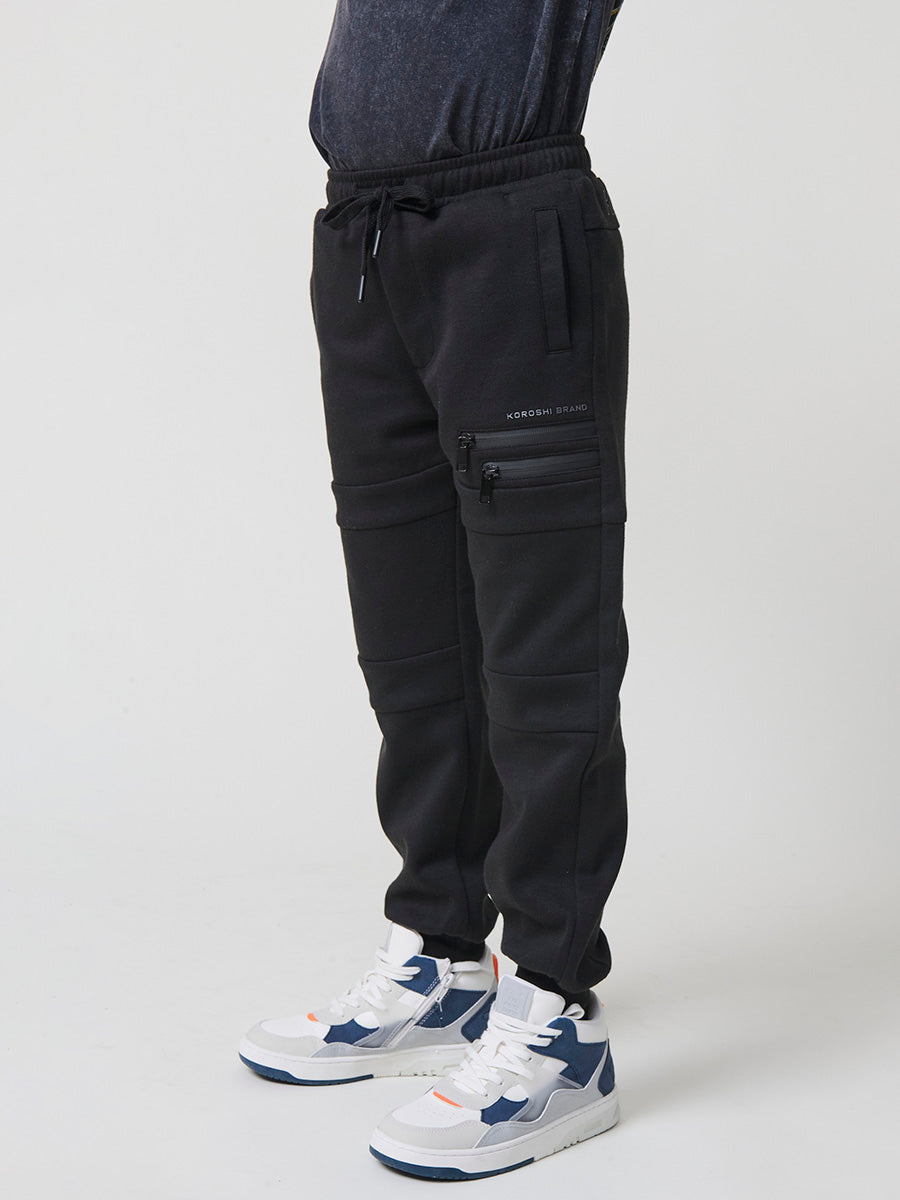Pantalón Jogger Niño Felpa Algodón – Koroshi Negro