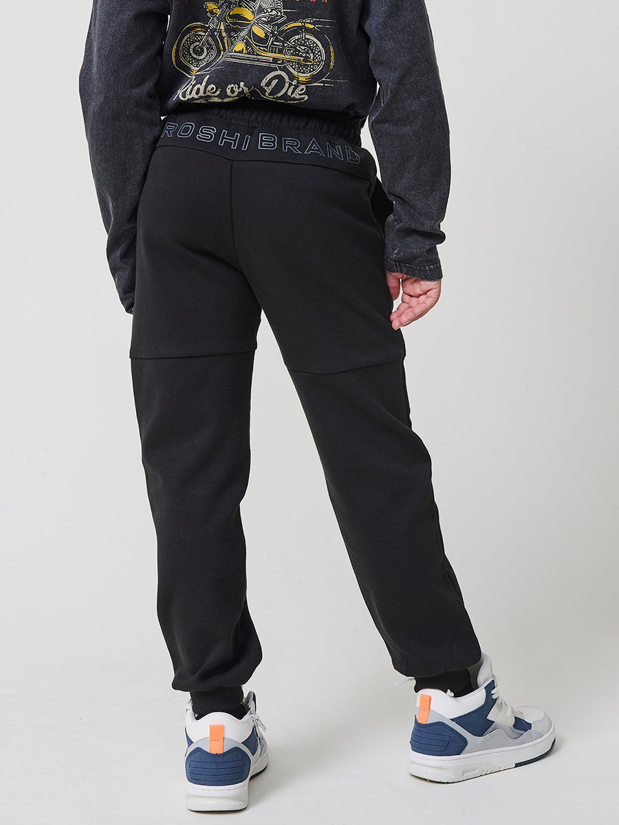 Pantalón Jogger Niño Felpa Algodón – Koroshi Negro