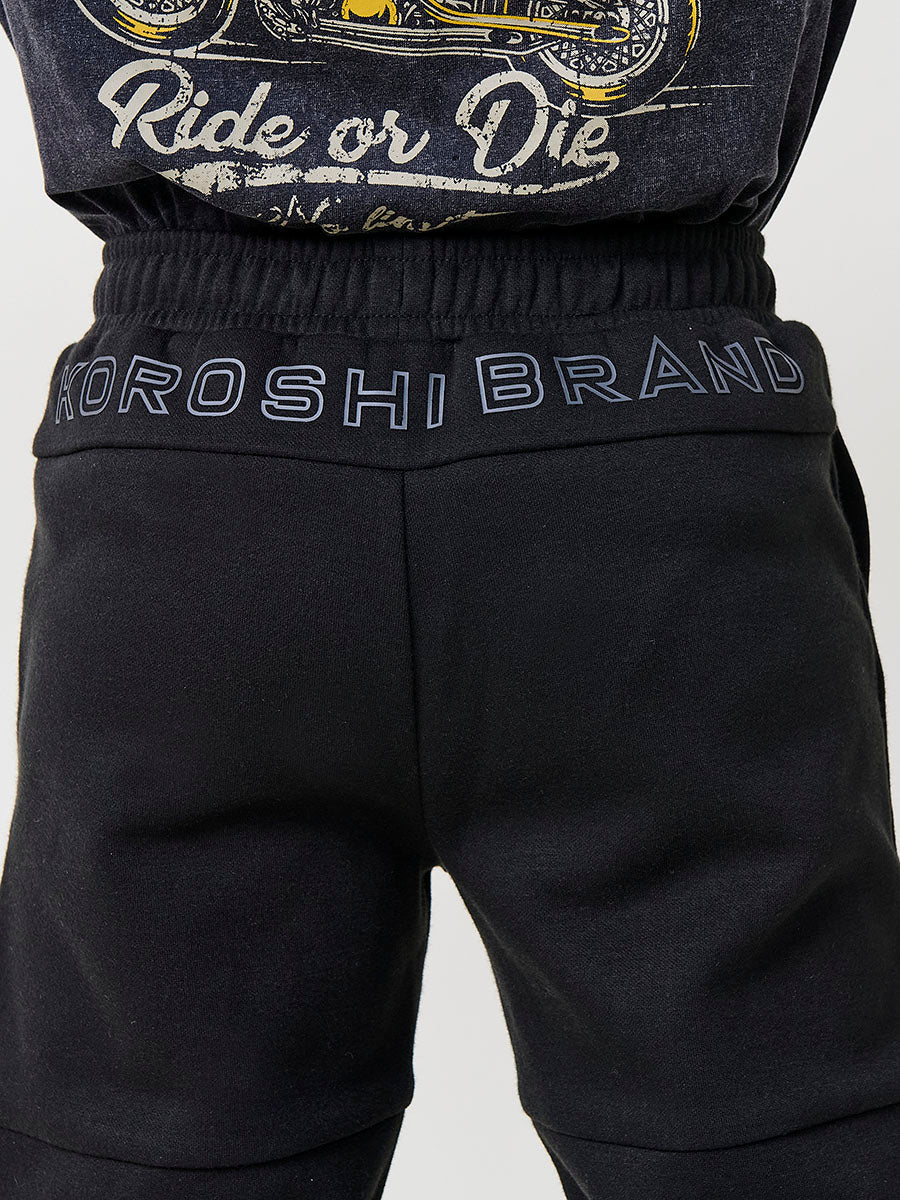 Pantalón Jogger Niño Felpa Algodón – Koroshi Negro