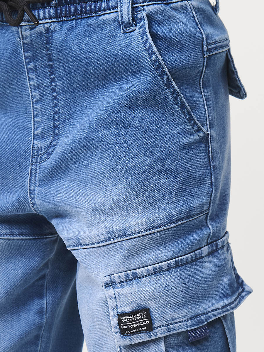 Pantalón jogger niño knit denim elástico