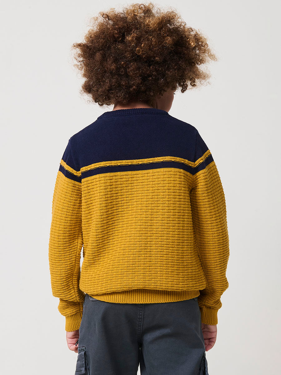 Jersey Niño Tricot Cuello Redondo – Koroshi Mostaza