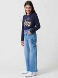 Pantalón Vaquero Niña Pierna Ancha – Koroshi Azul