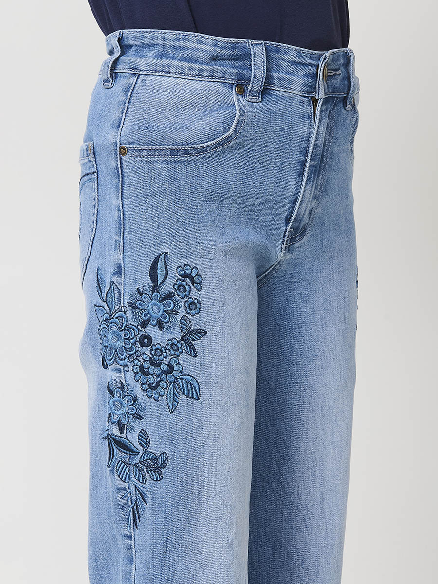 Pantalón Vaquero Niña Pierna Ancha – Koroshi Azul