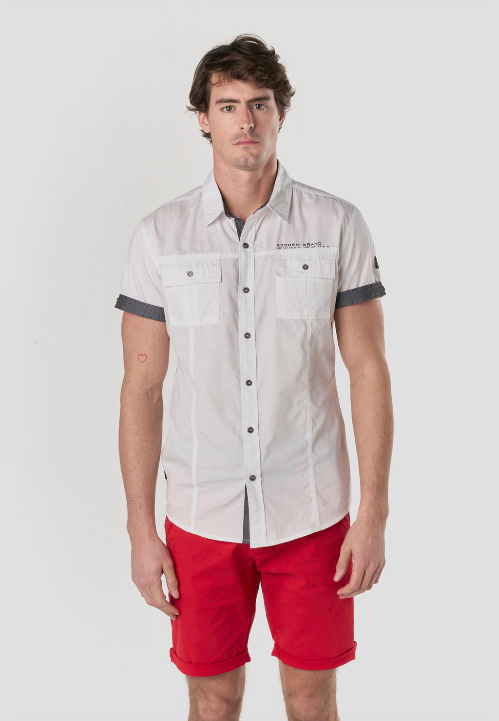 Camisa Manga Corta Multipockets Popelín Náutico Hombre – Koroshi 2611CC04