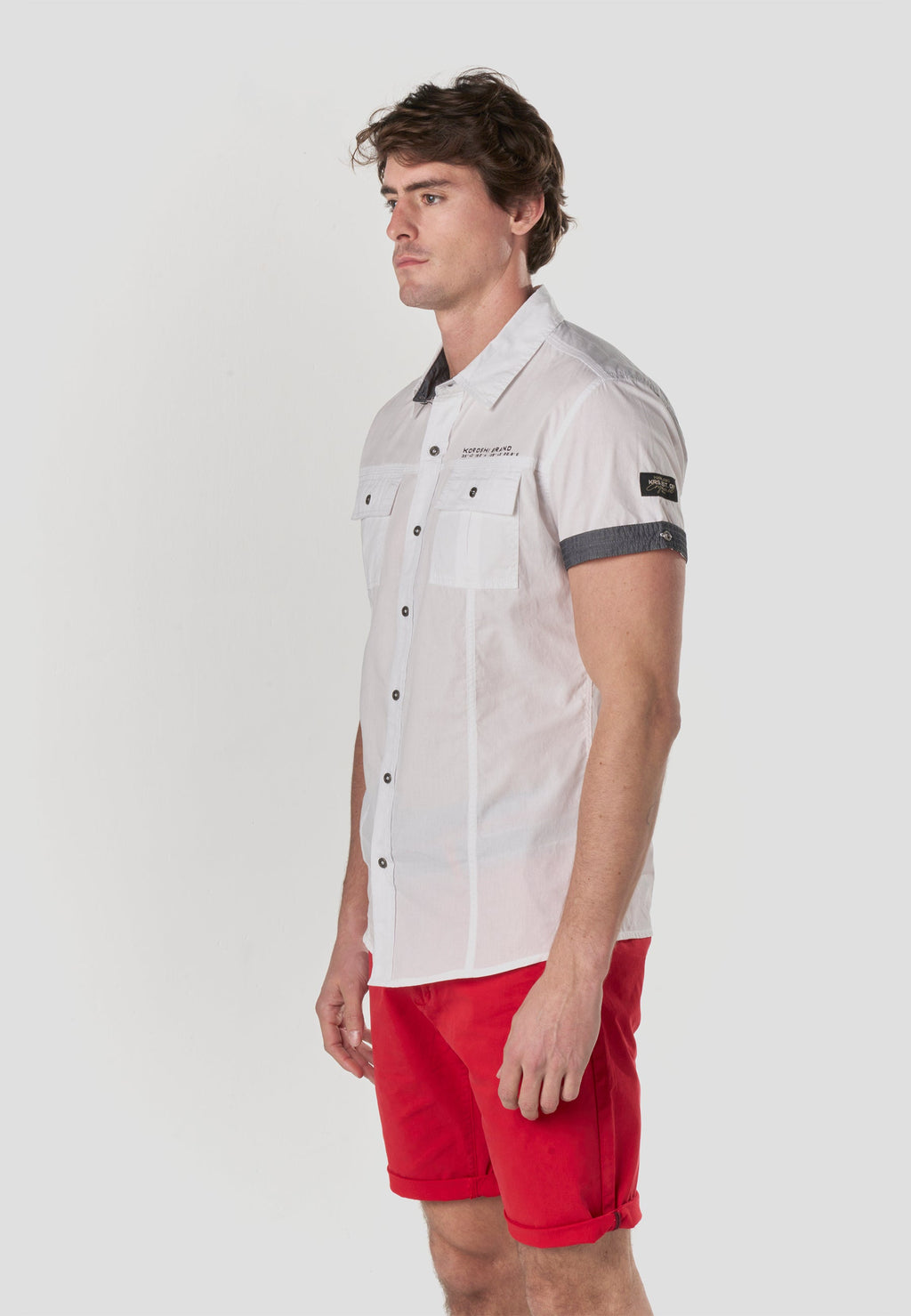Camisa Manga Corta Multipockets Popelín Náutico Hombre – Koroshi 2611CC04