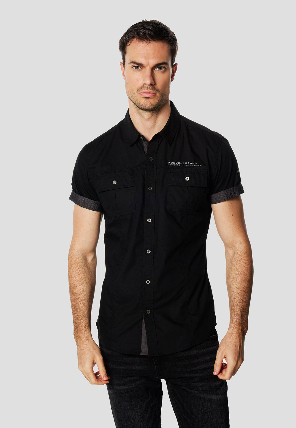 Camisa Manga Corta Multipockets Popelín Náutico Hombre – Koroshi 2611CC04